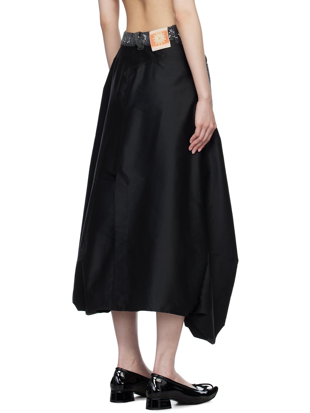 Black Boletus Midi Skirt - 3