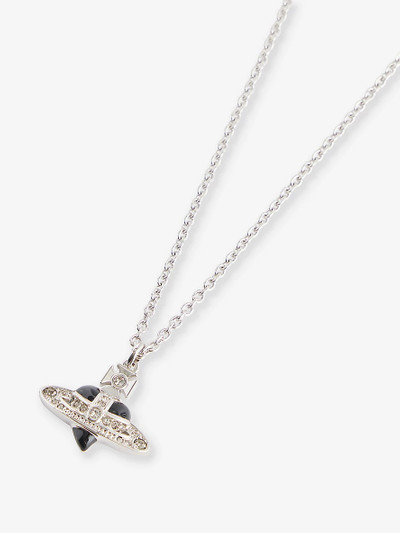 Vivienne Westwood Diamante Heart silver-tone brass and crystal pendant necklace outlook