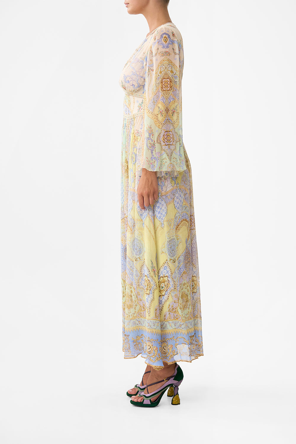 FLARED SLEEVE DRESS - 4