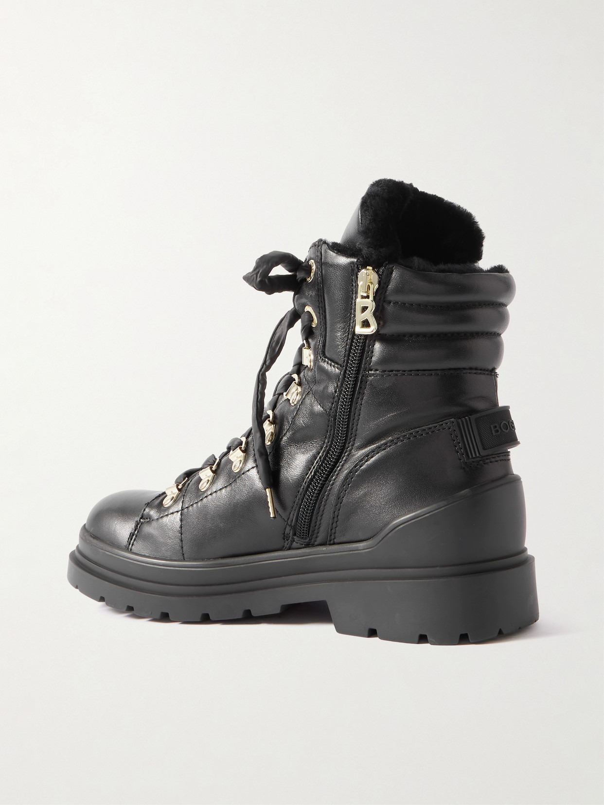 St. Moritz 14 Shearling-lined Leather Ankle Boots - 3
