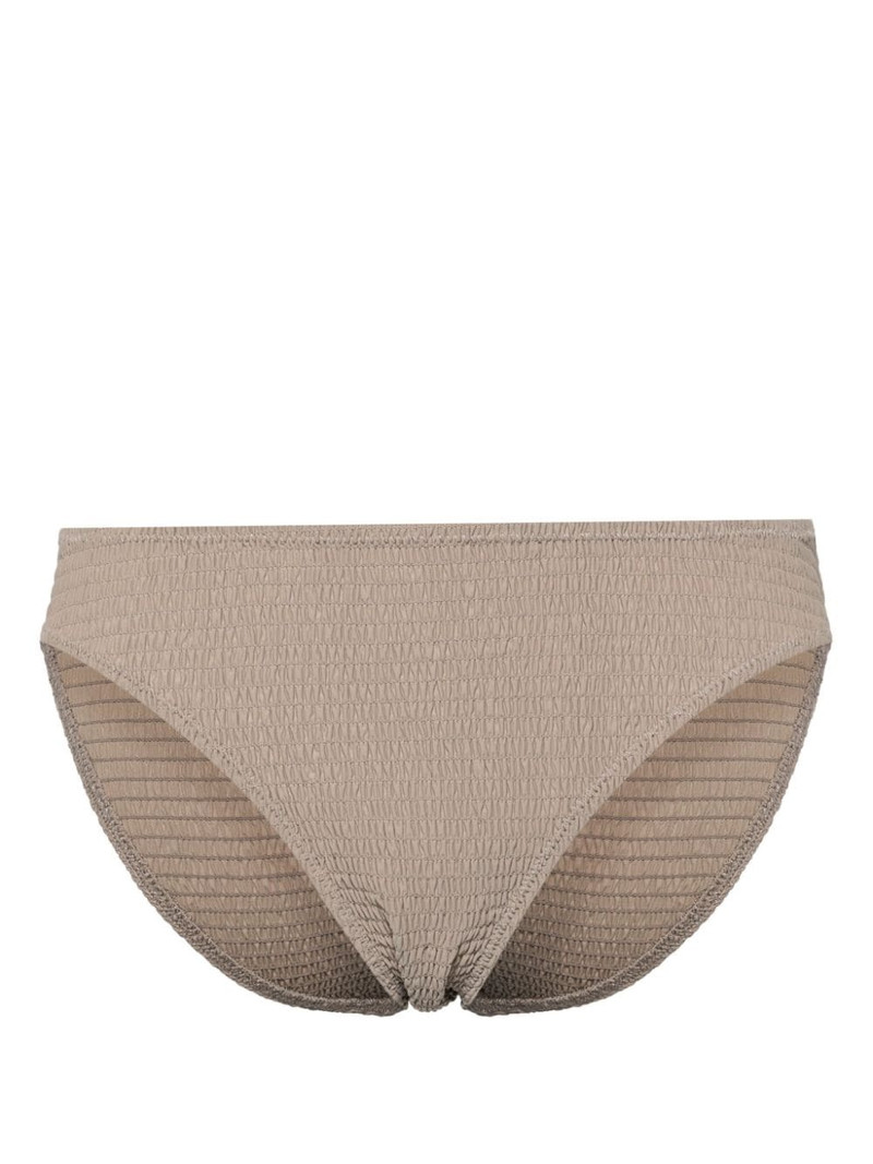 mid-rise smocked bikini bottoms 1