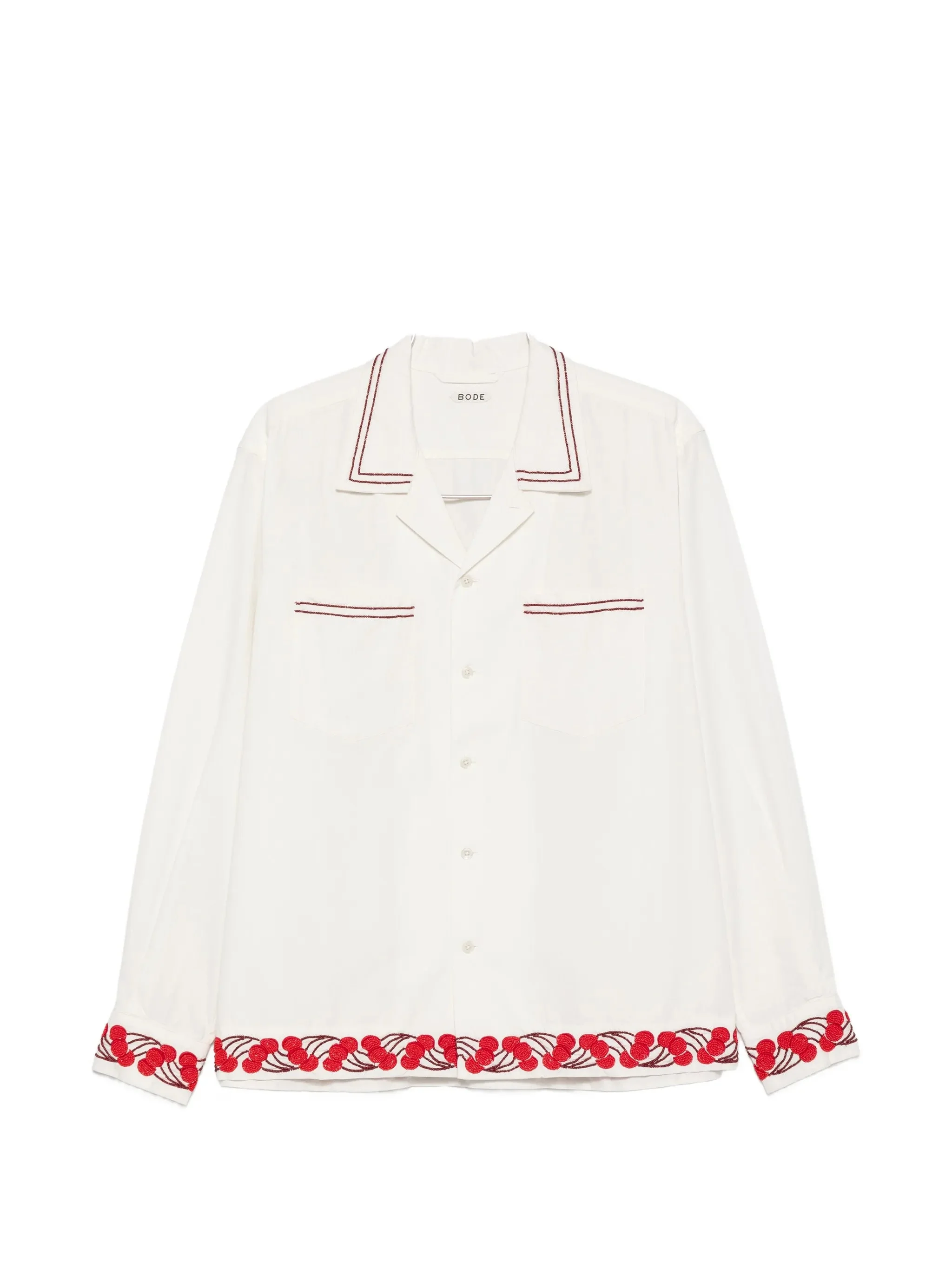 Bode Cherry Lane Beaded Shirt - 1