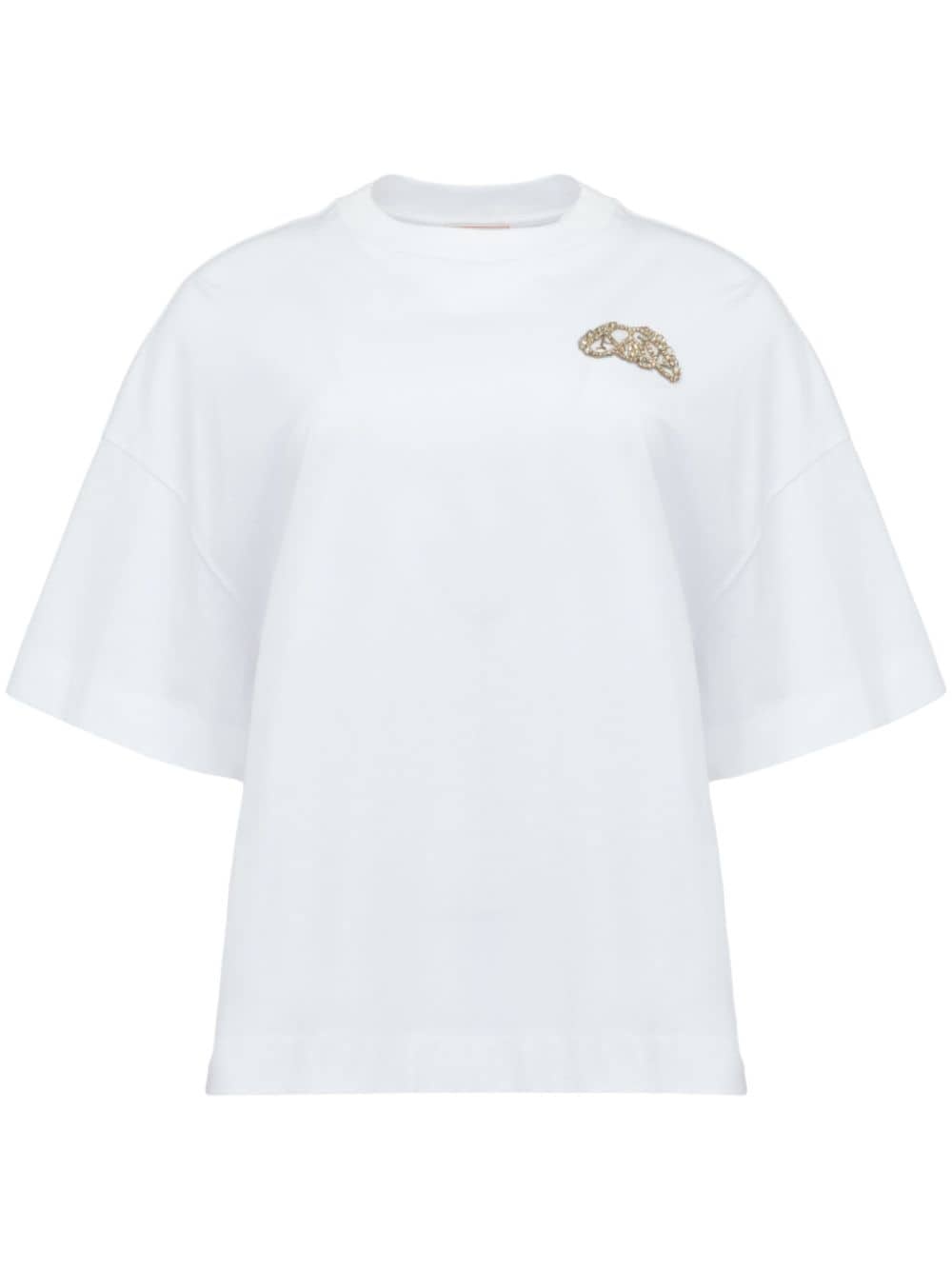 Seal-logo cotton T-shirt - 1