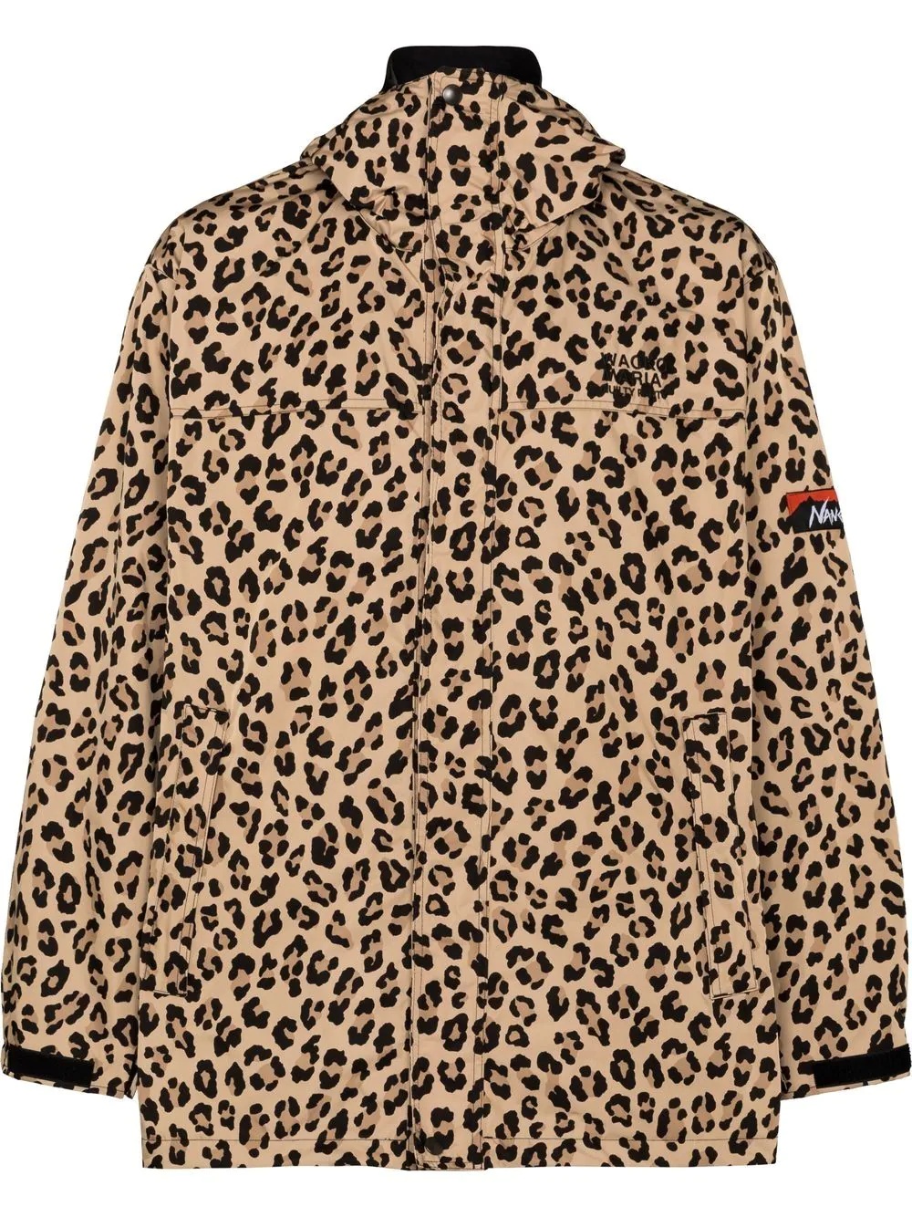 leopard print hooded jacket - 1