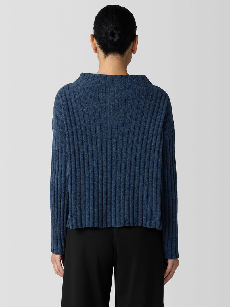 Recycled Wool Cashmere Funnel Neck Top 4