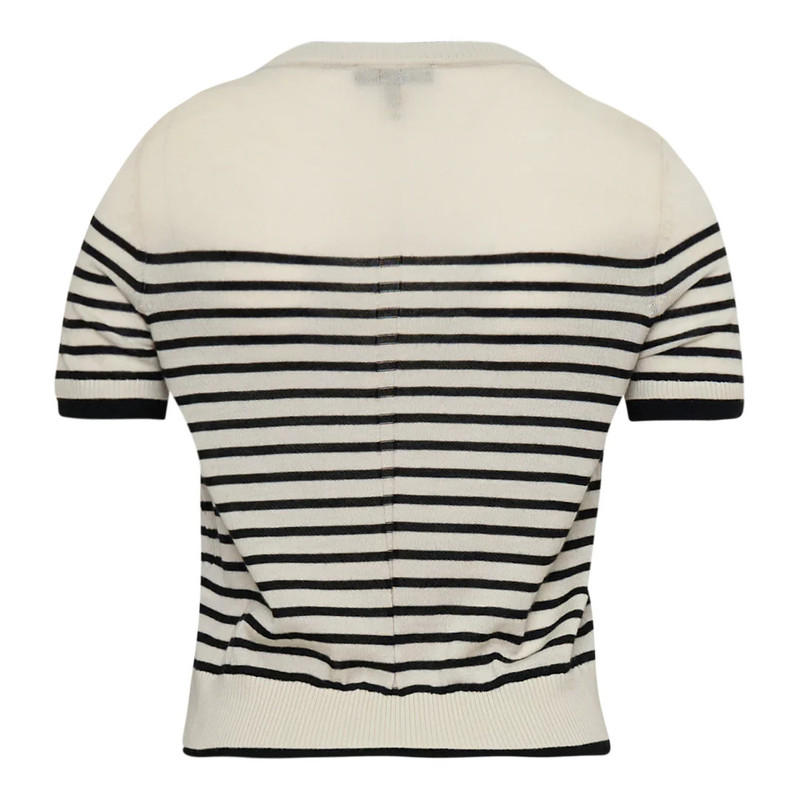 rag & bone Anne Short Sleeve Stripe Cardigan outlook