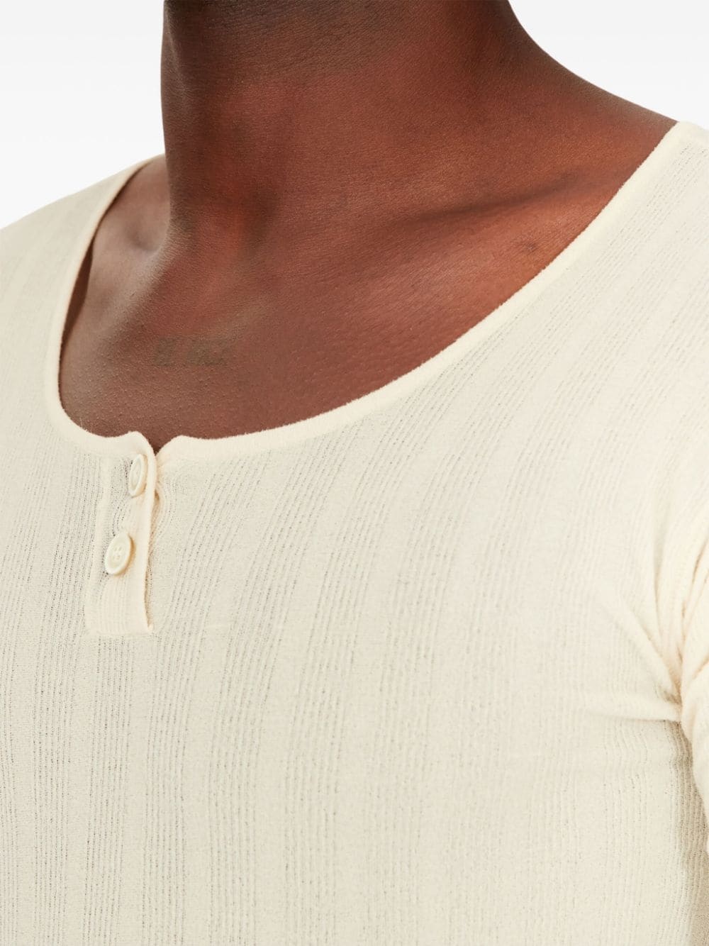 button-placket T-shirt - 7