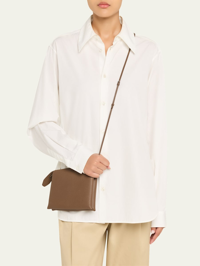 The Row Nu Mini Twin Crossbody Bag in Grain Leather outlook