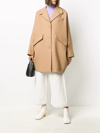 MM6 Maison Margiela single breasted cocoon coat outlook