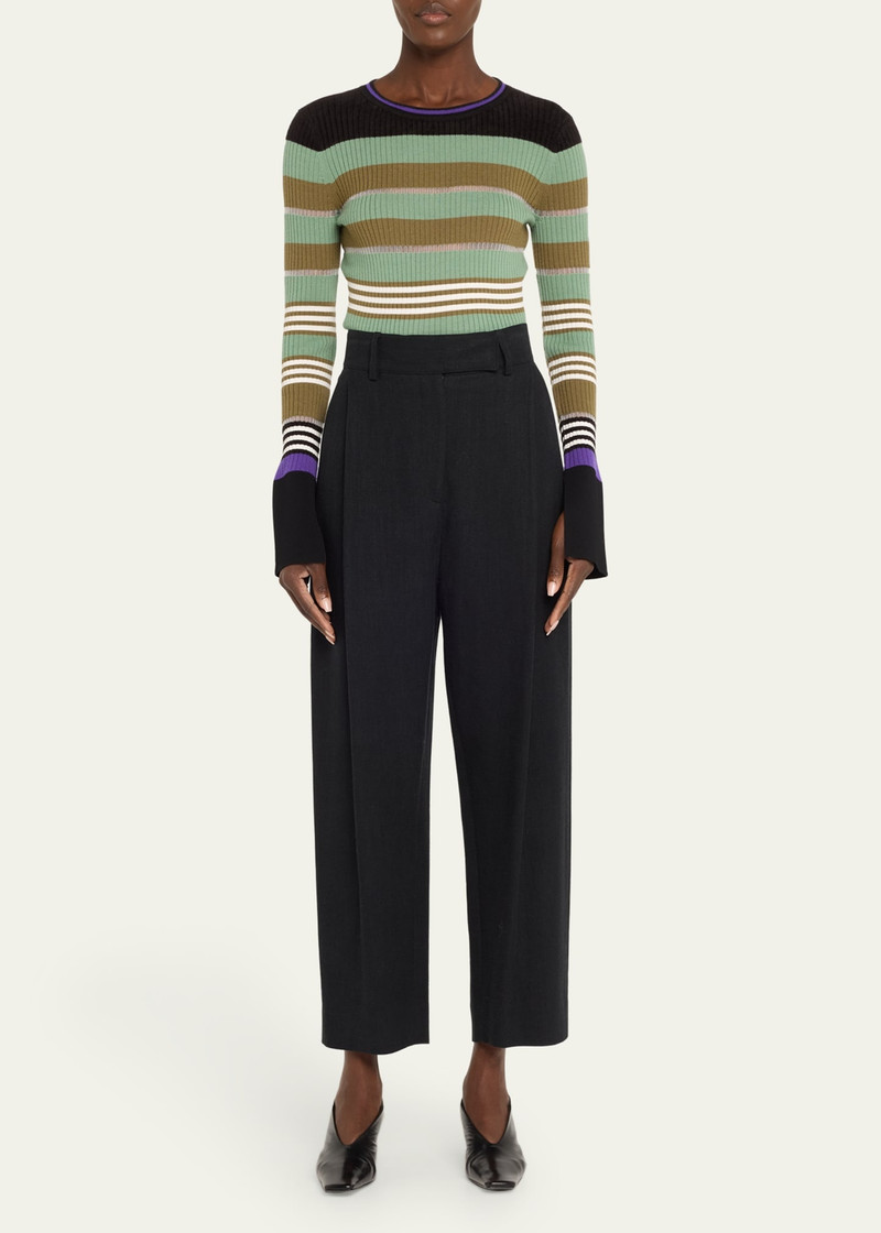 ZANKOV Yvonne Stripe Ribbed Wool Sweater outlook