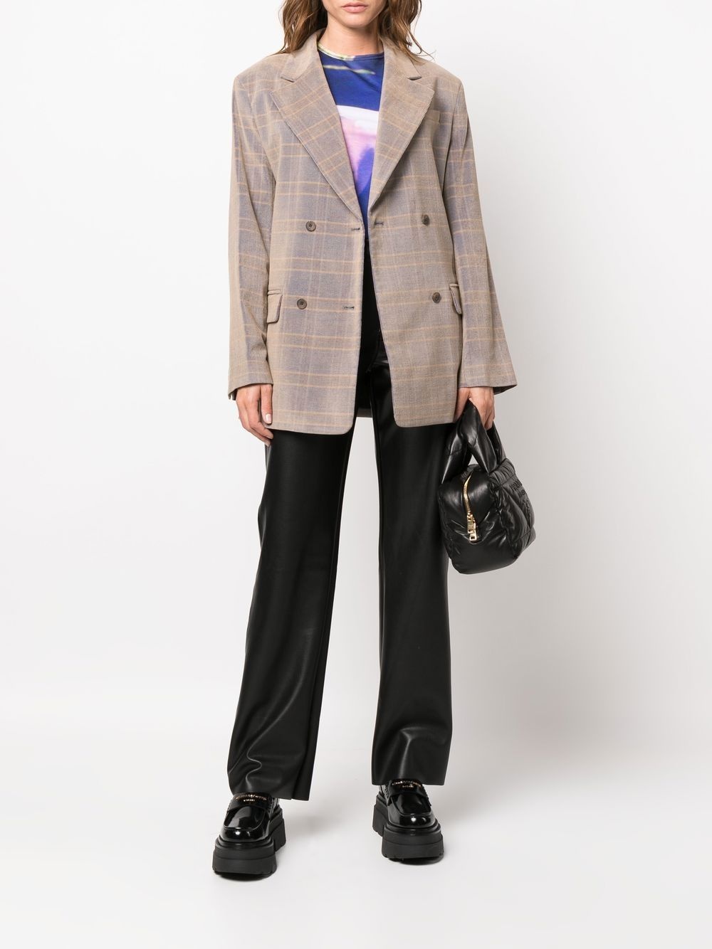 check print blazer - 2