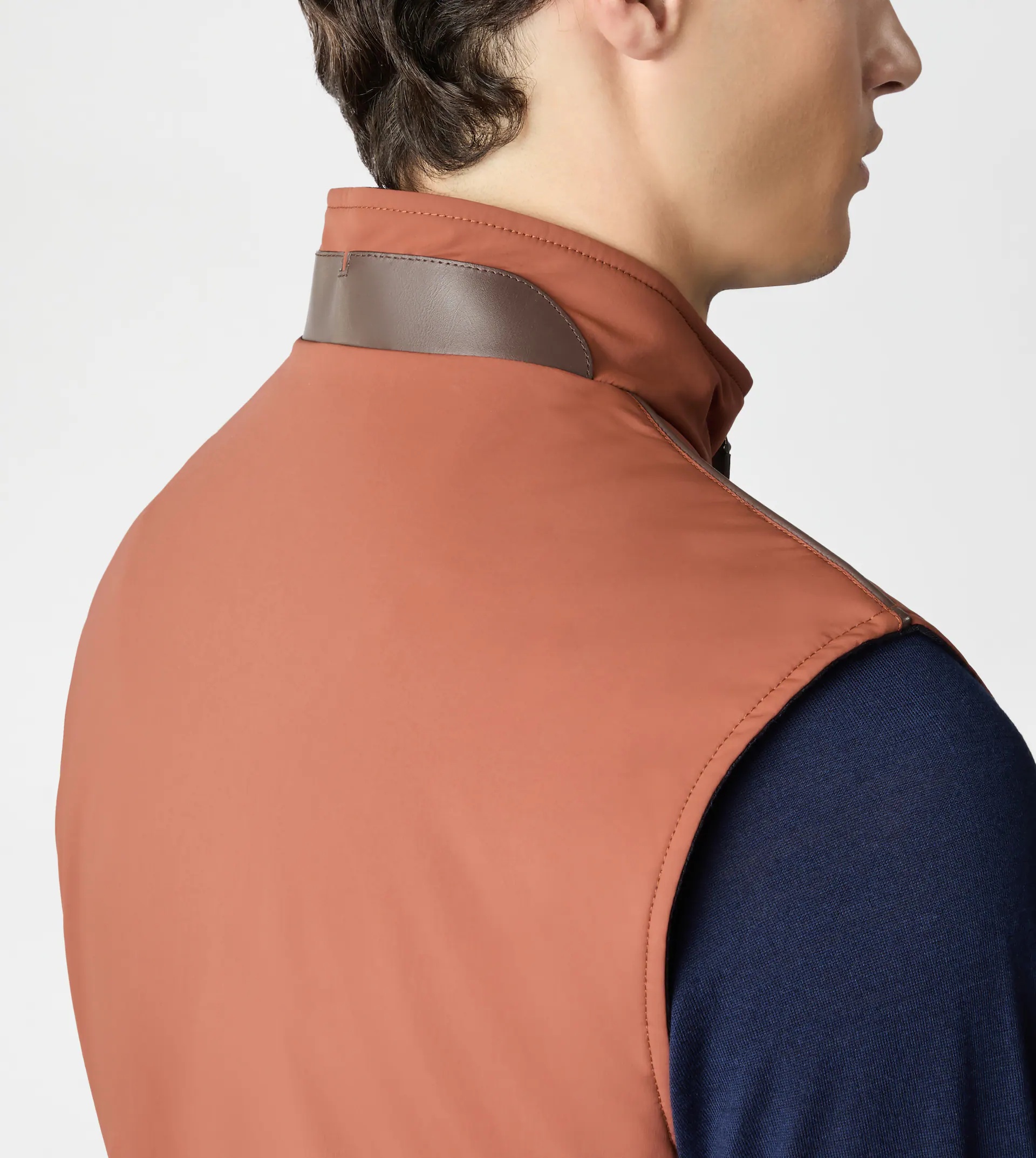 GILET IN TECHNICAL FABRIC - ORANGE - 2