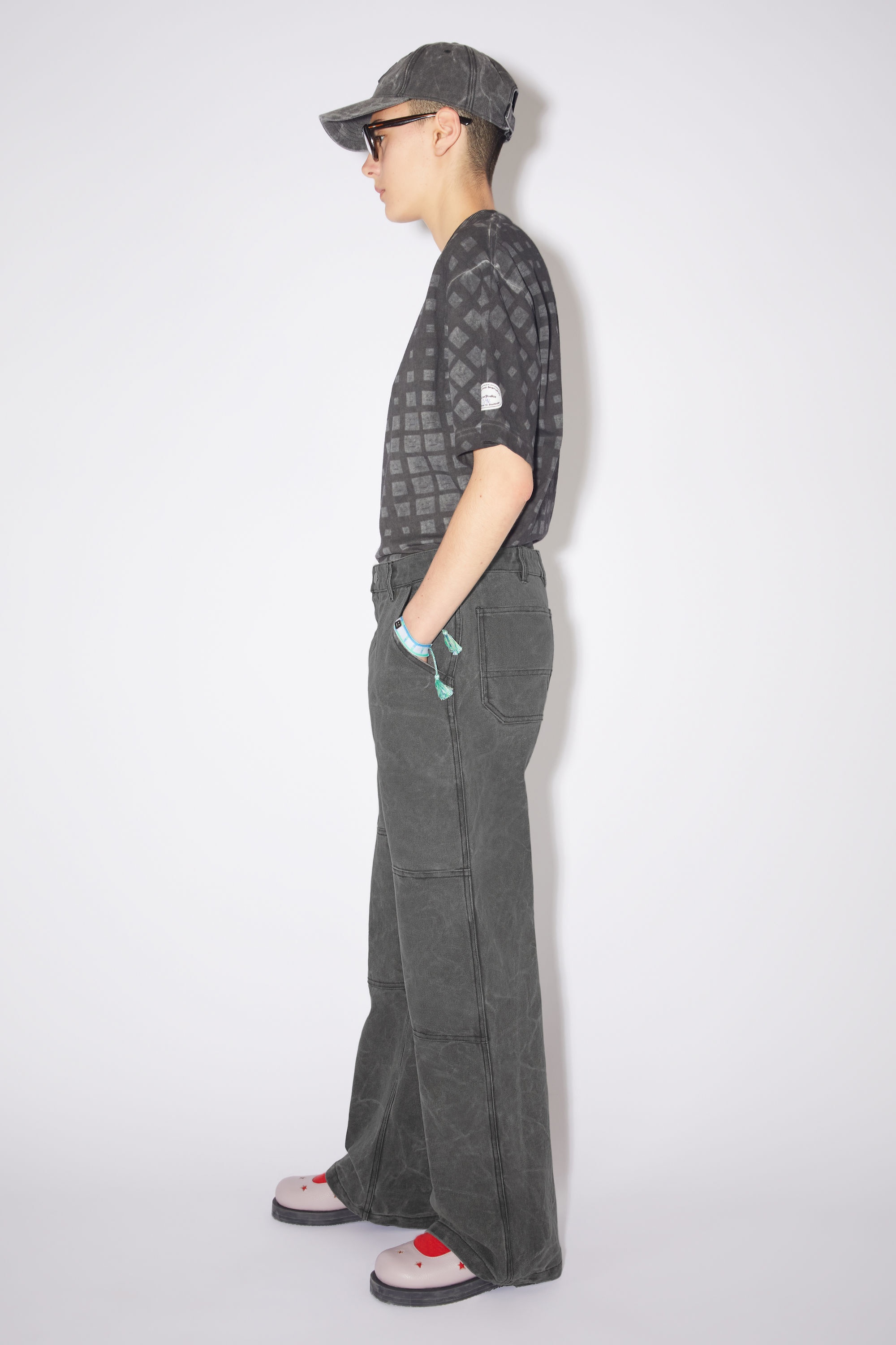 Cotton canvas trousers - Carbon grey - 4
