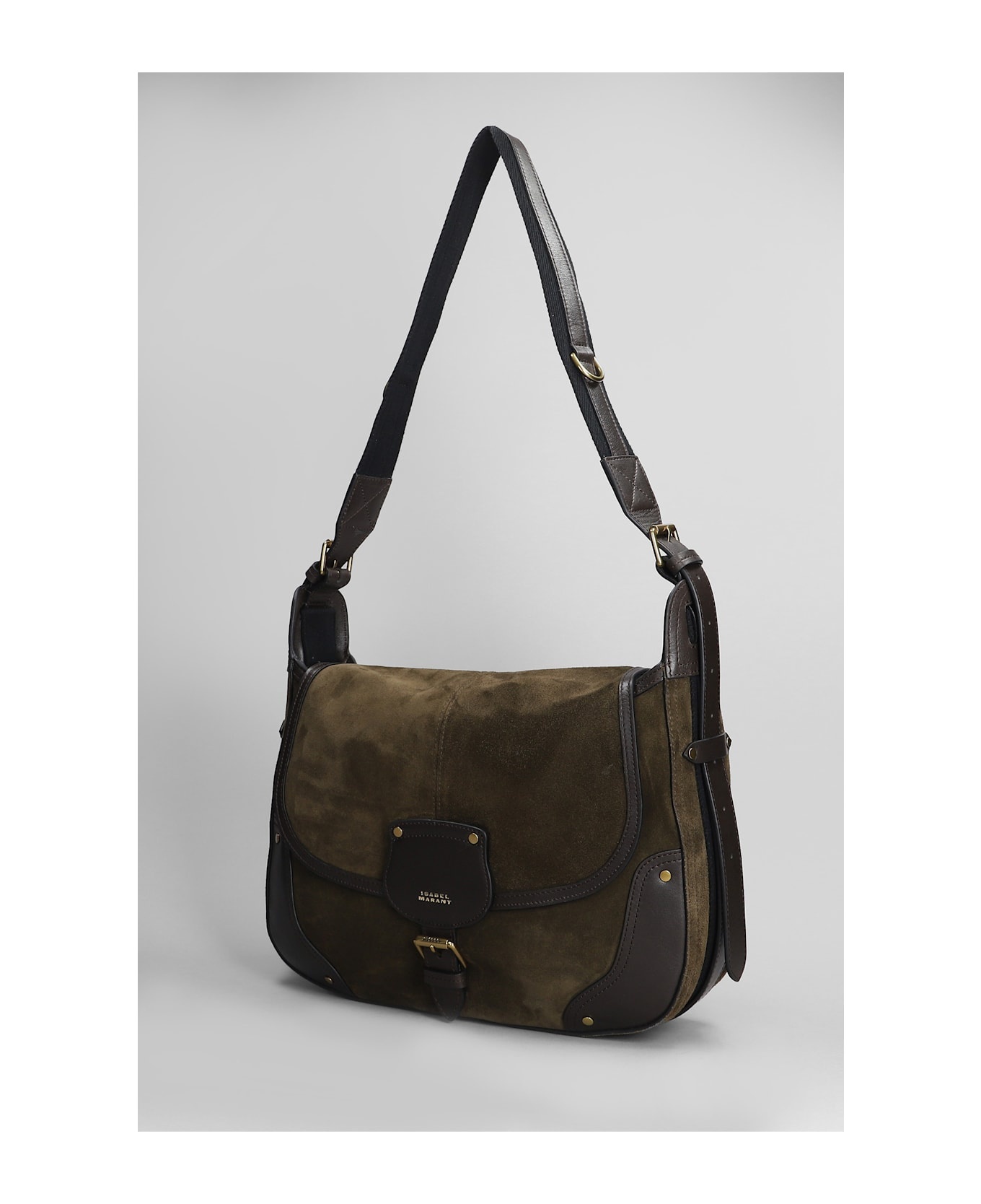 Sierra Shoulder Shoulder Bag In Brown Suede - 2