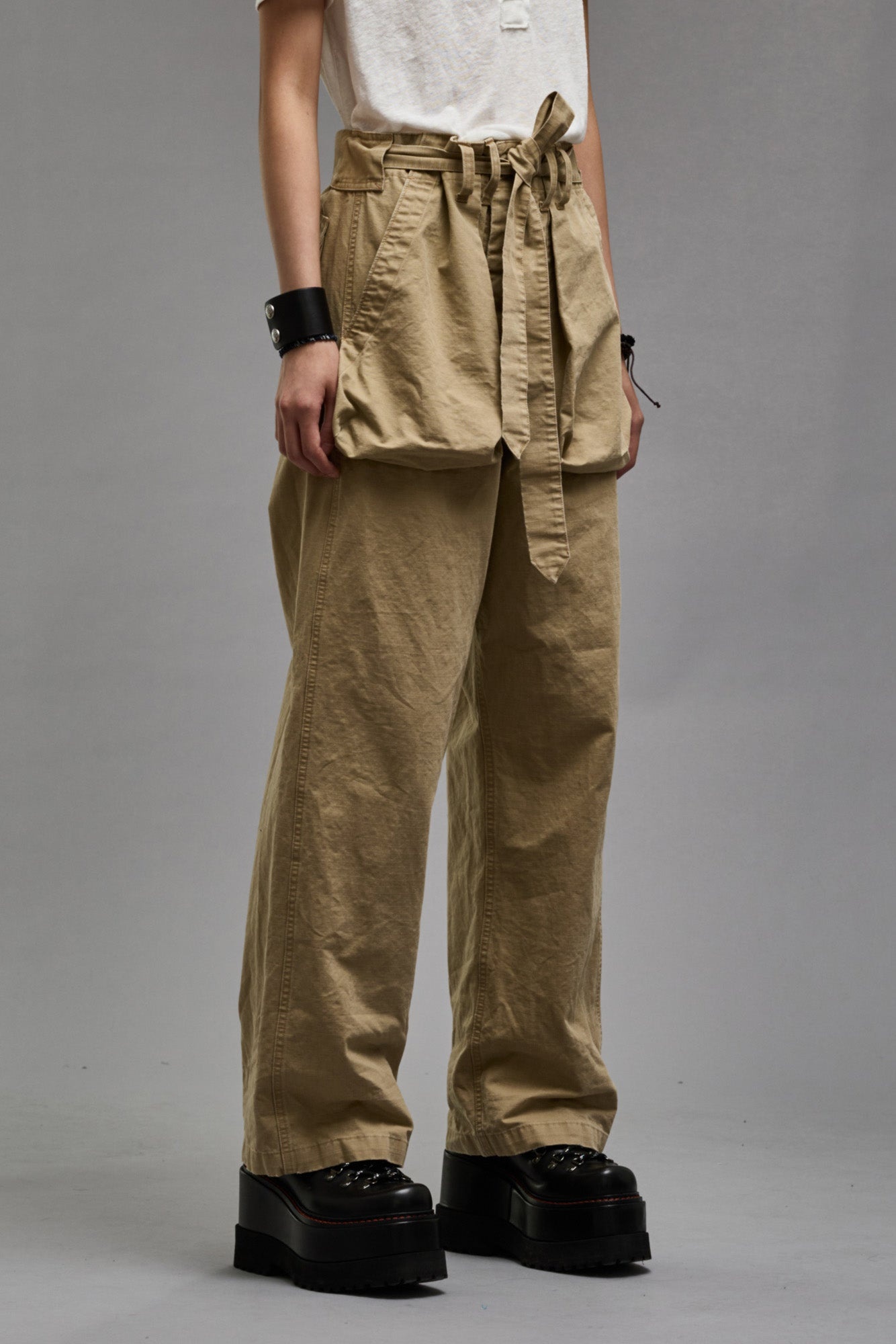 BELTED UTILITY PANT - KHAKI RIPSTOP - 5
