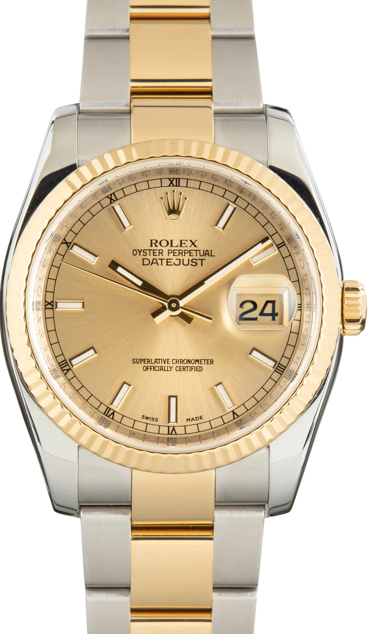Pre-Owned Rolex Datejust 36 Champagne Dial 116233 Oyster Band - 1