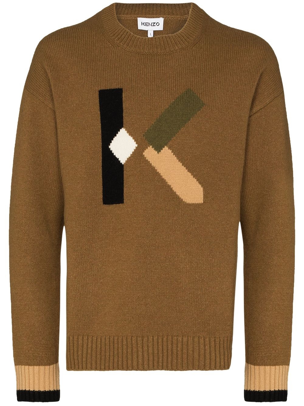 logo intarsia-knit jumper - 1