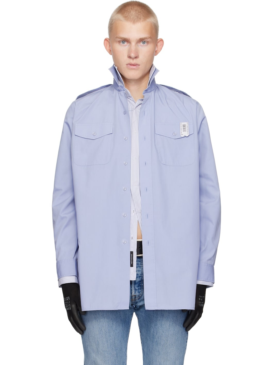 Blue & White Double Reversible Shirt - 1