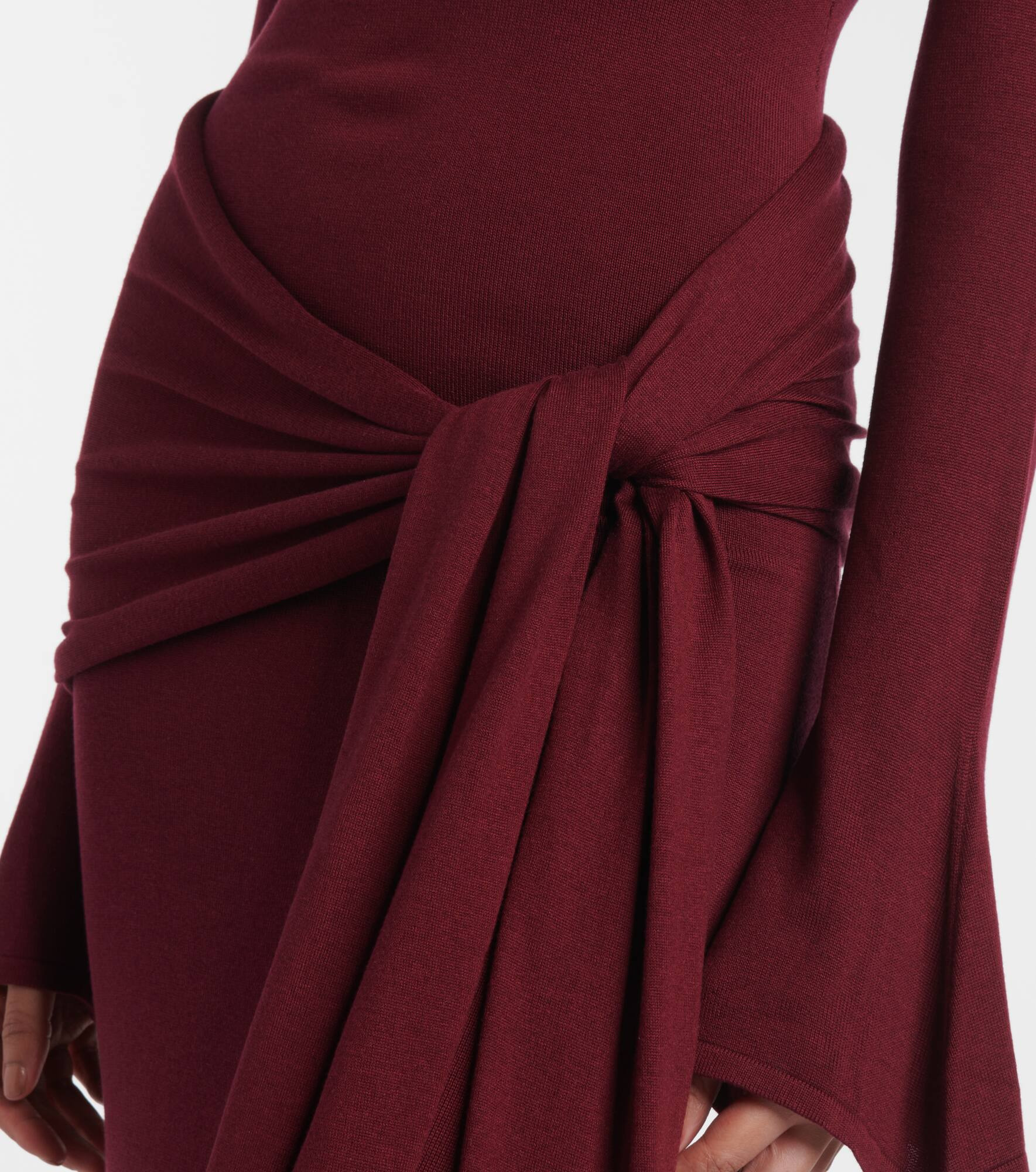 Draped silk-blend maxi dress - 5