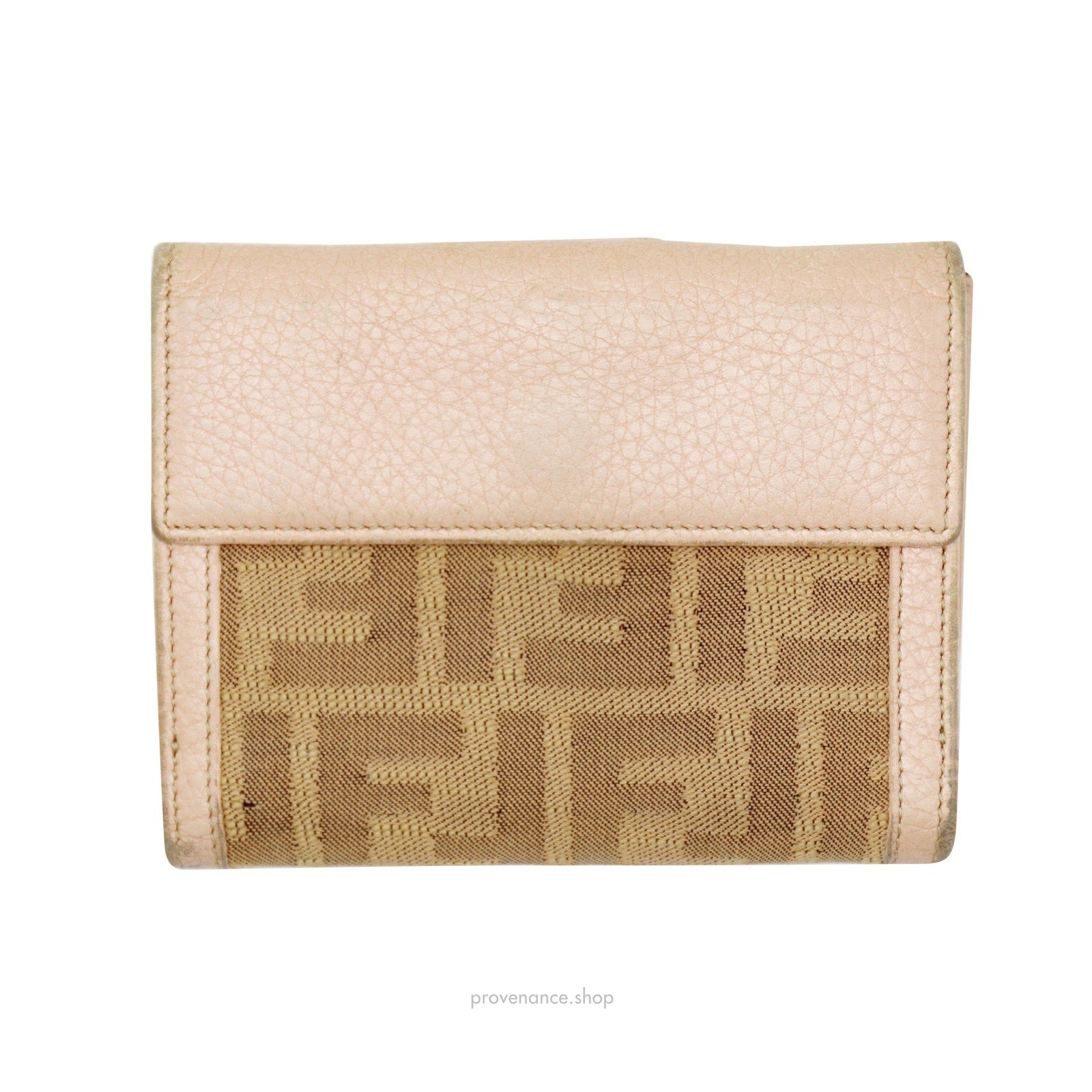 Fendi Compact Trifold Wallet - Pink Zucca FF - 2