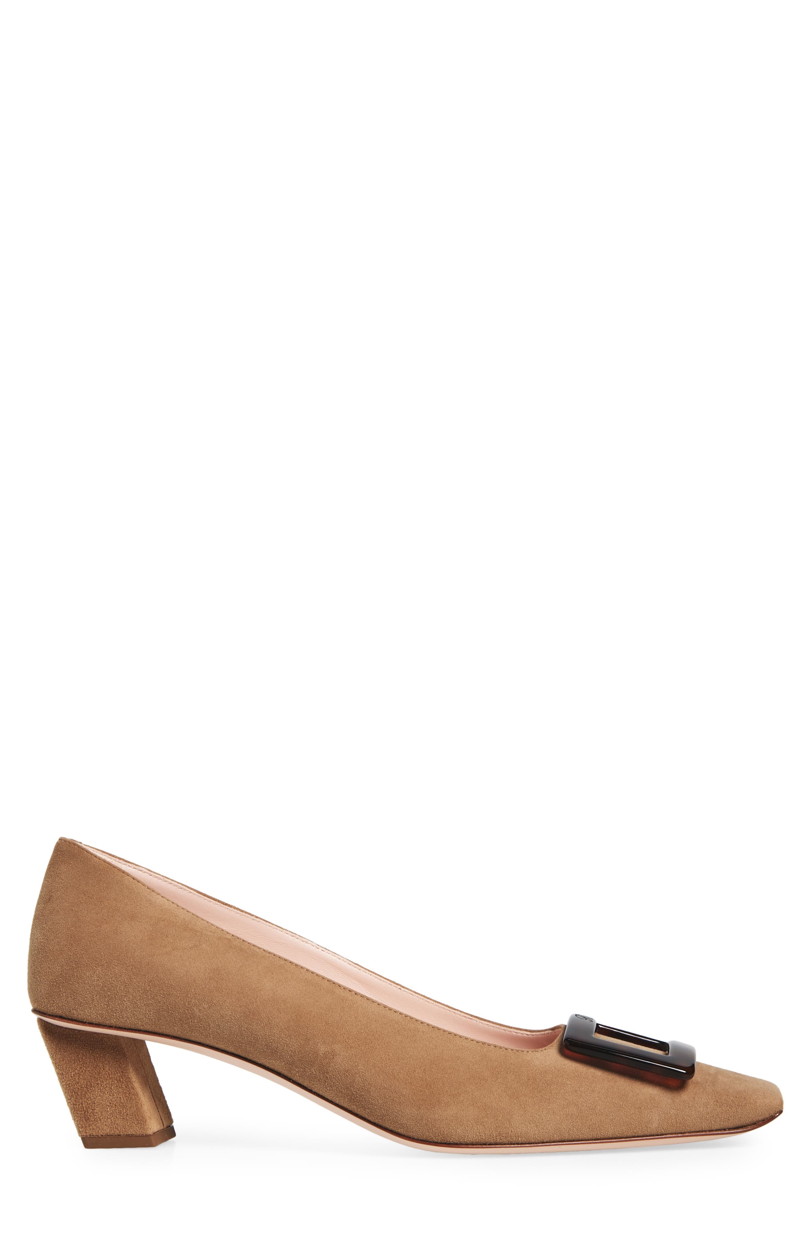 Roger Vivier Belle Vivier Block Heel Pump in Tabacco Chiaro at Nordstrom - 3