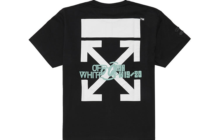 Off-White FW19 Waterfall S/S Over TeeBlack Multicolor OMAA038E191850151088 - 2