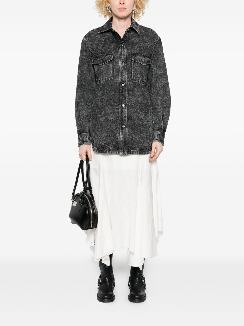 brushed-effect shirt - 2