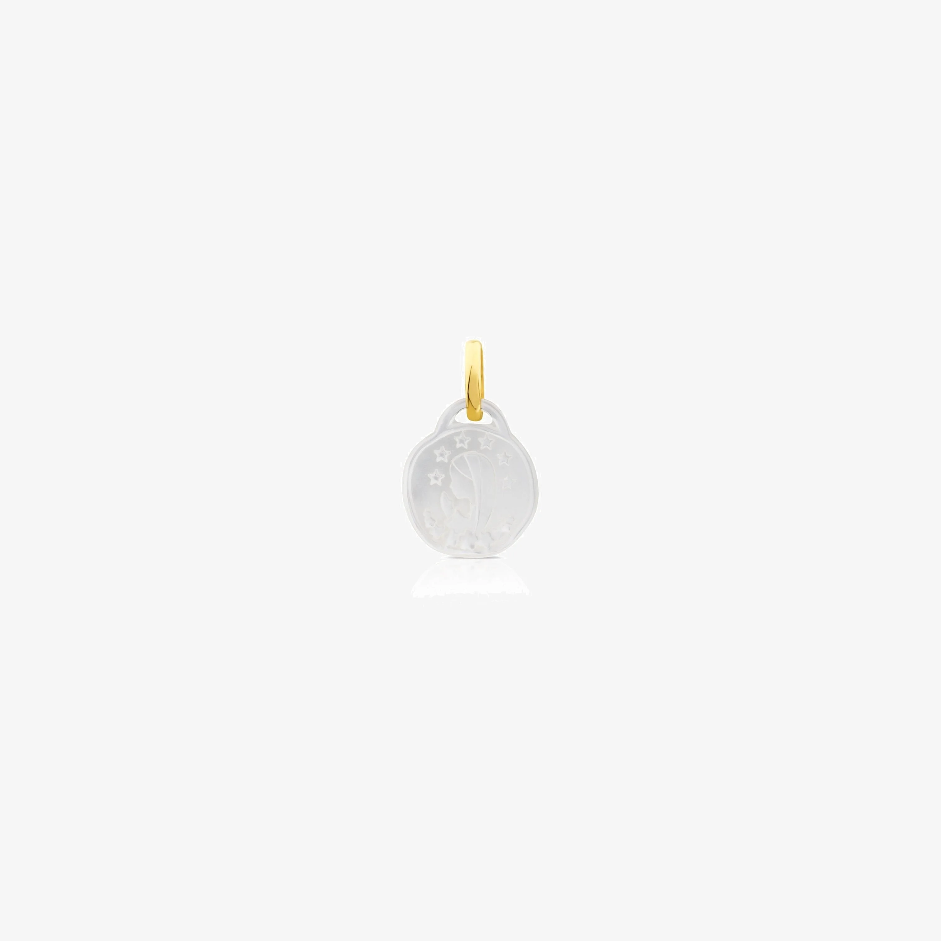 18K solid gold Devocion Maria Pendant with Mother-of-Pearl - 1