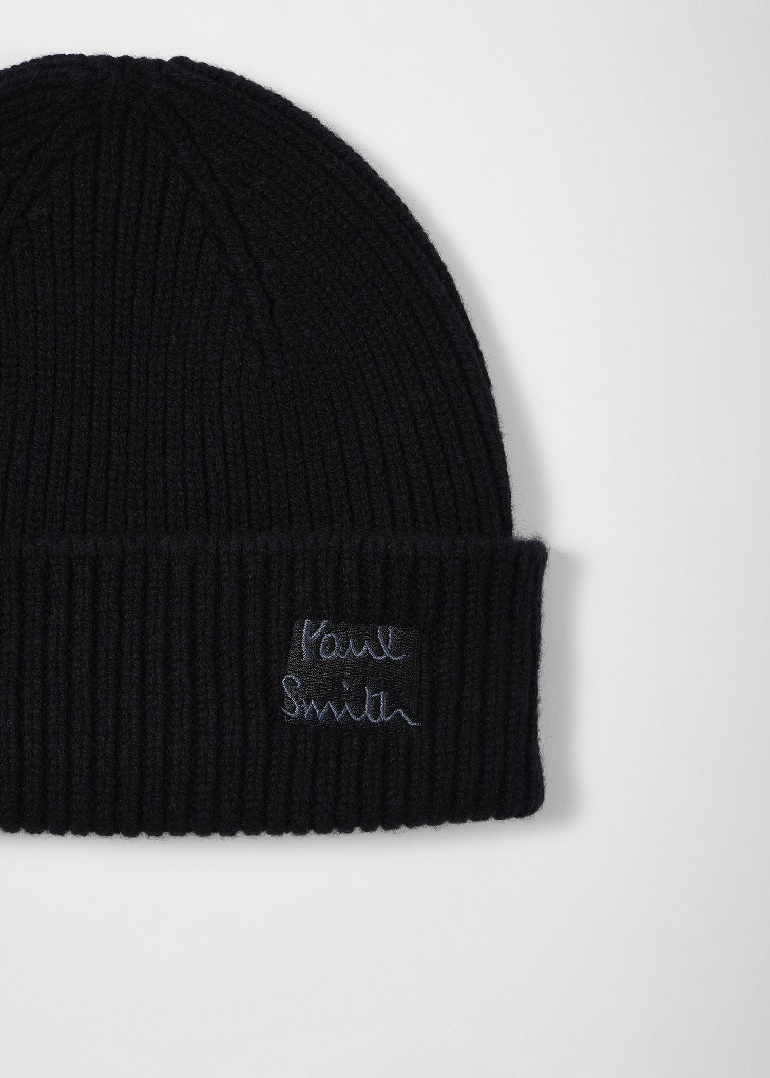 Black Cashmere-Blend Beanie - 2
