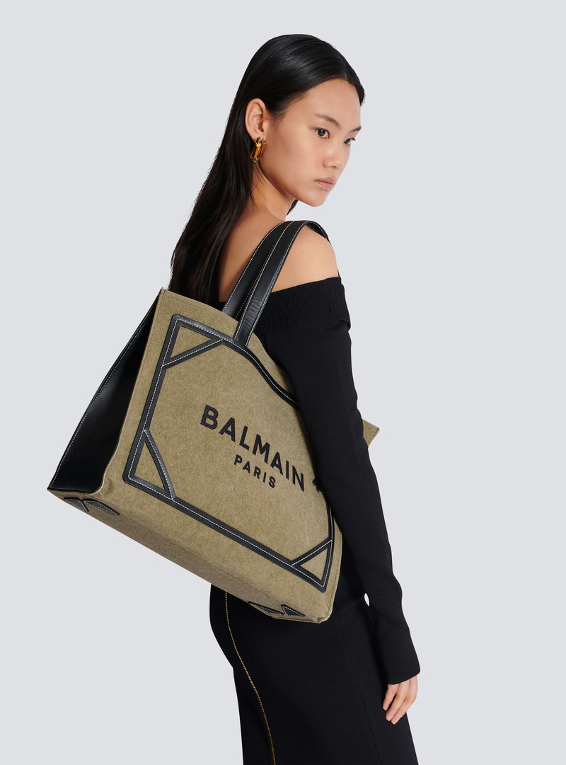 B-Army 42 canvas tote bag with leather details 8