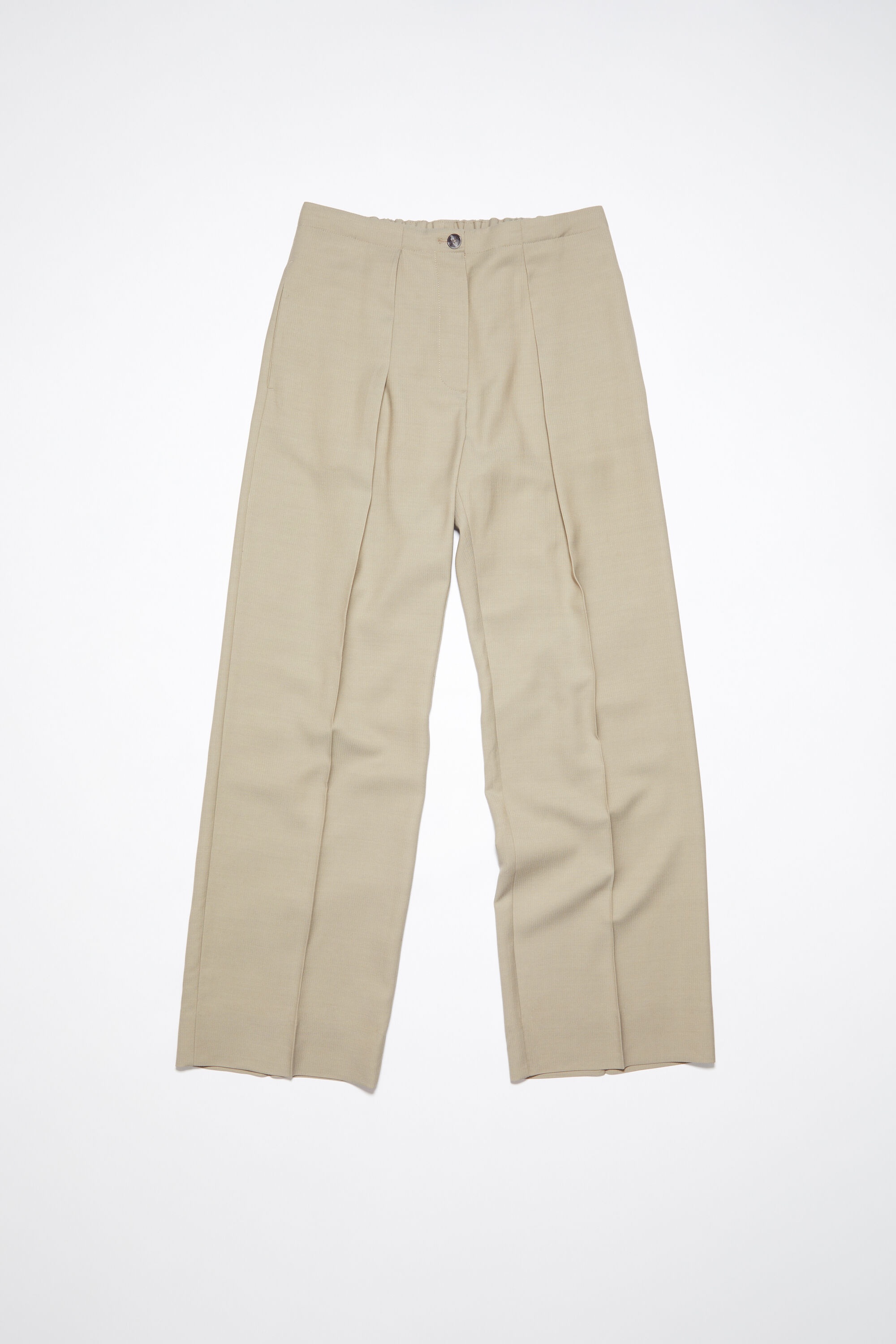 Tailored herringbone trousers - Dusty grey - 1