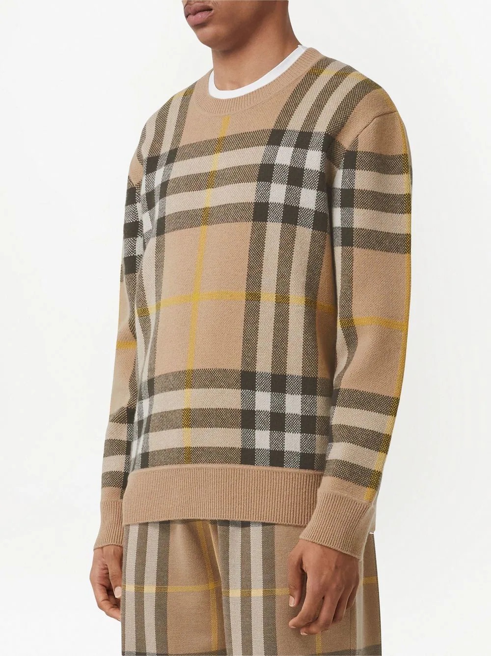 check cashmere jumper - 3