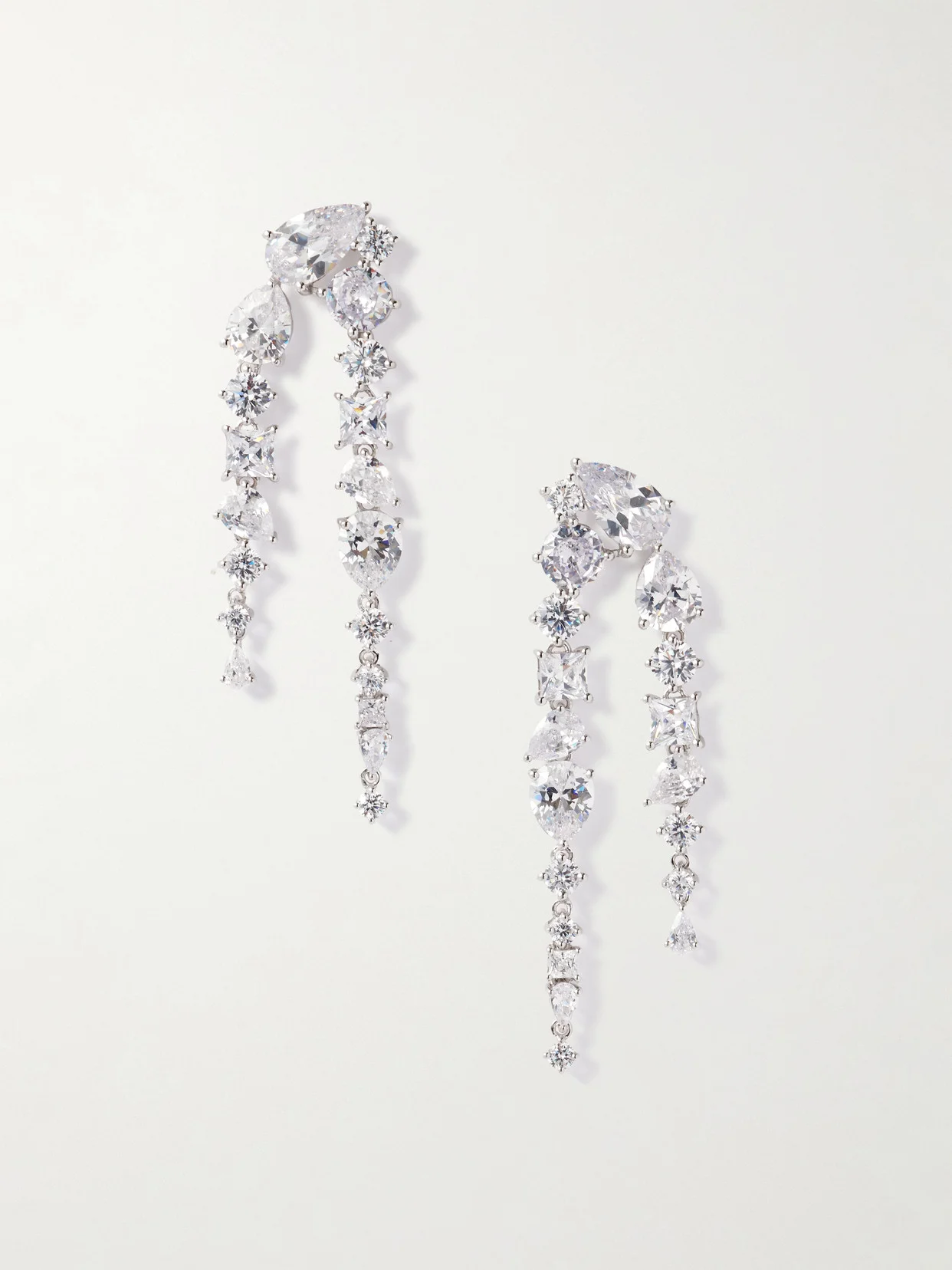 Corus Recycled Silver Cubic Zirconia Earrings - 1