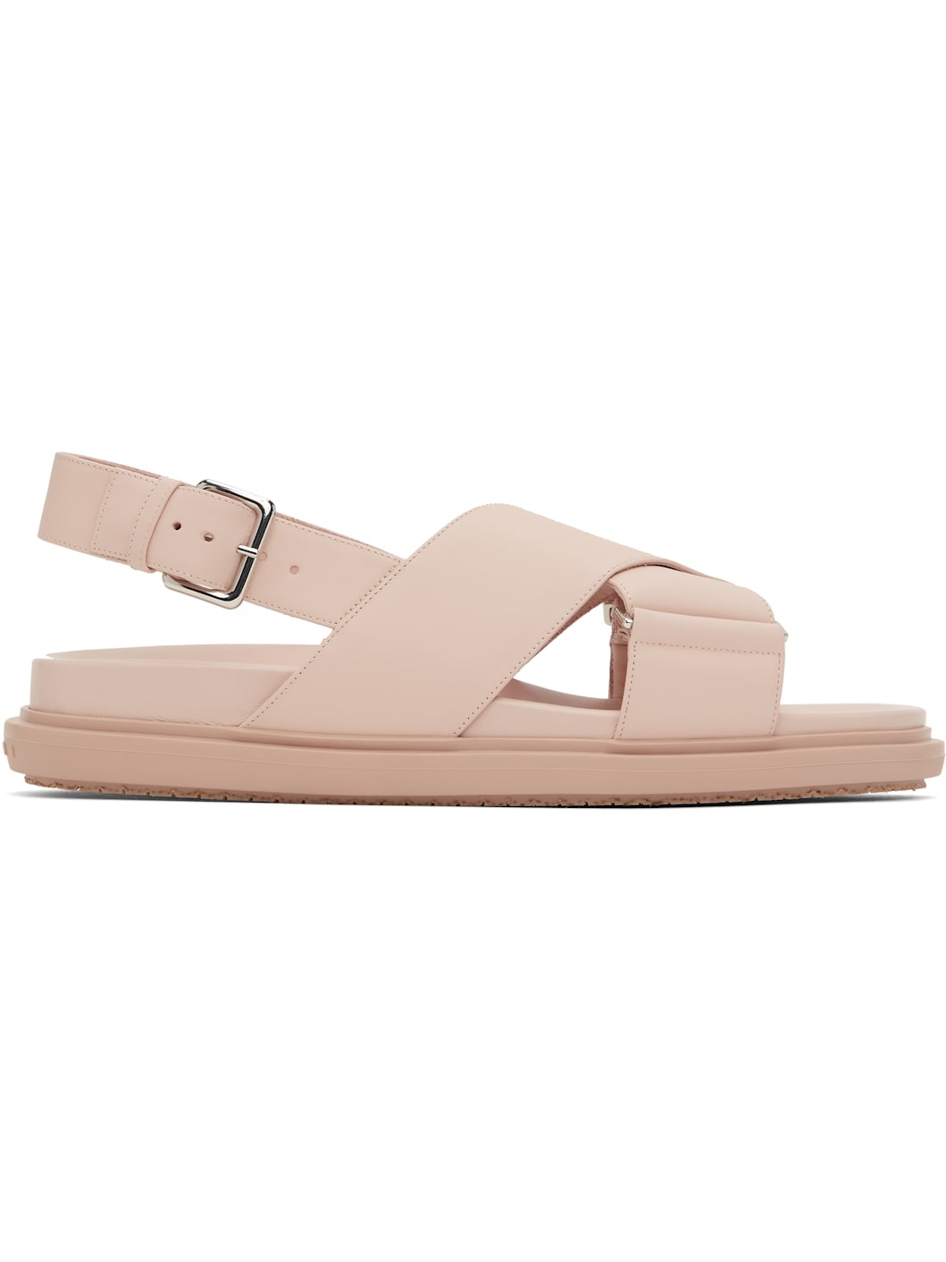 Pink Leather Fussbett Sandals - 1