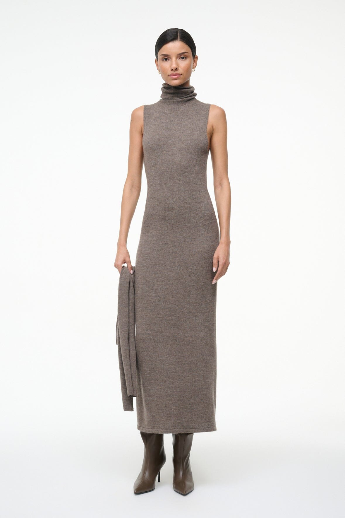 STAUD CANAL MIDI DRESS TRUFFLE - 4
