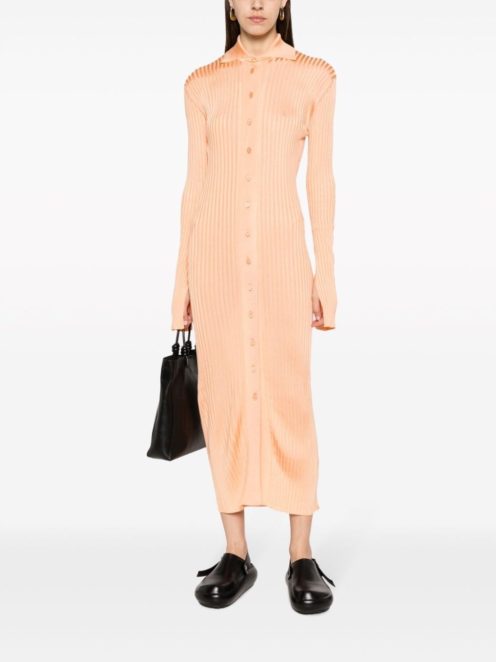 ribbed-knit midi dress - 2