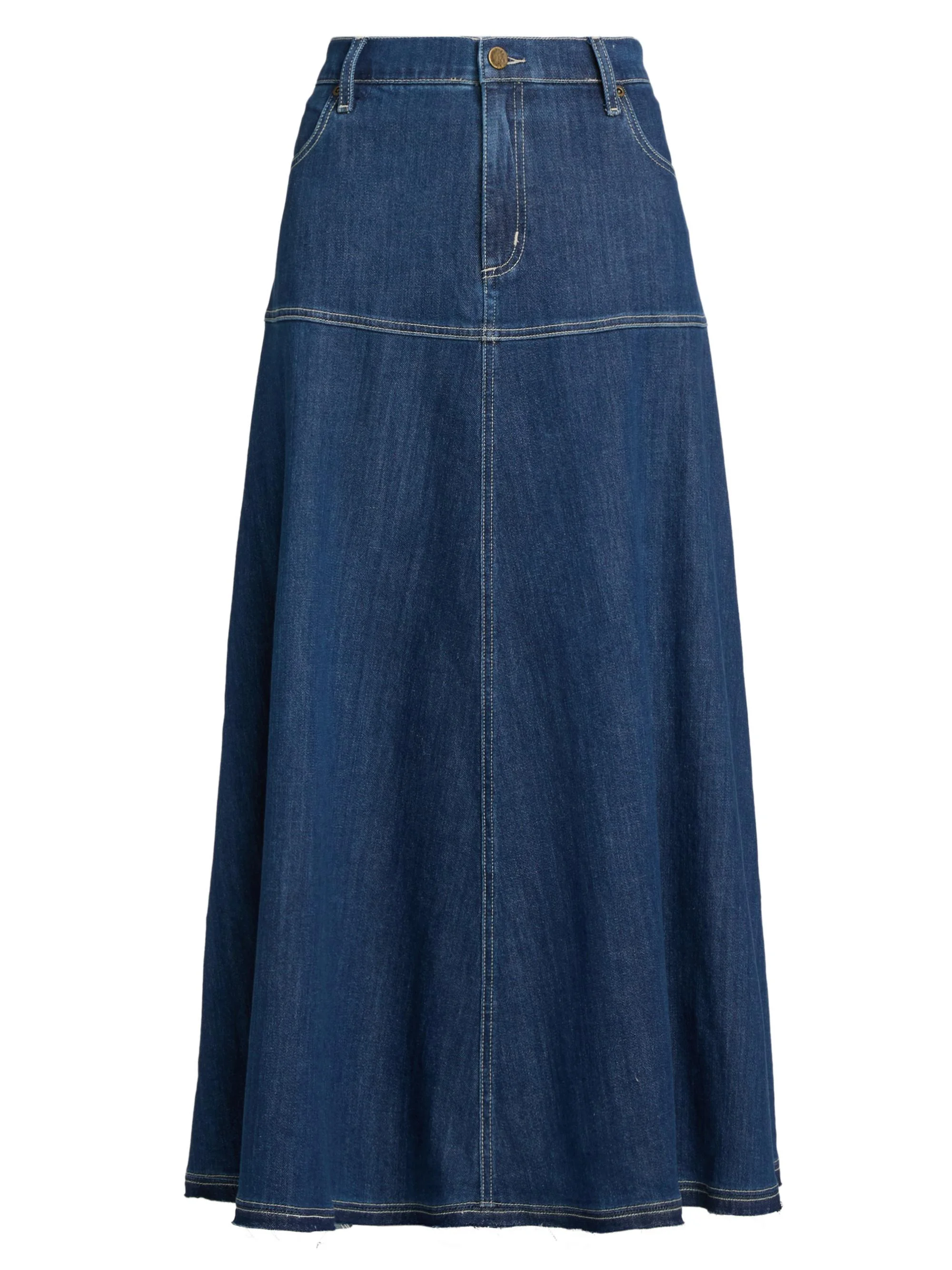 Women's Ysabelle Denim Maxi Skirt - Medium Indigo - 1