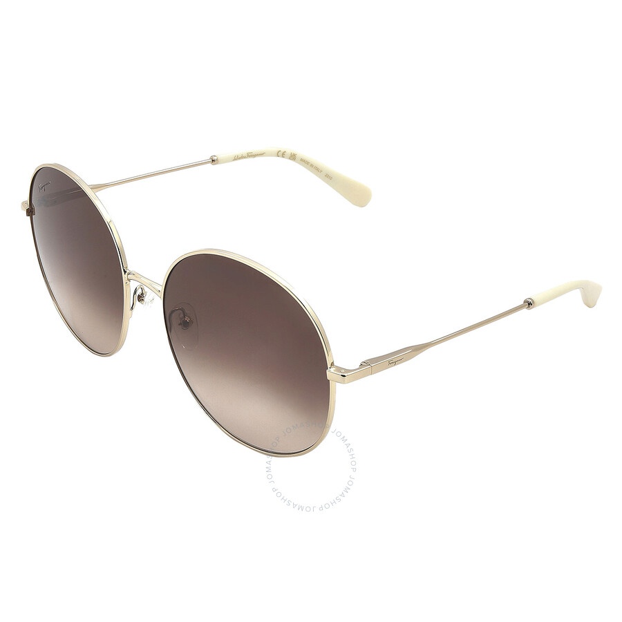 Salvatore Ferragamo Brown Gradient Round Ladies Sunglasses SF299S 703 60 - 5