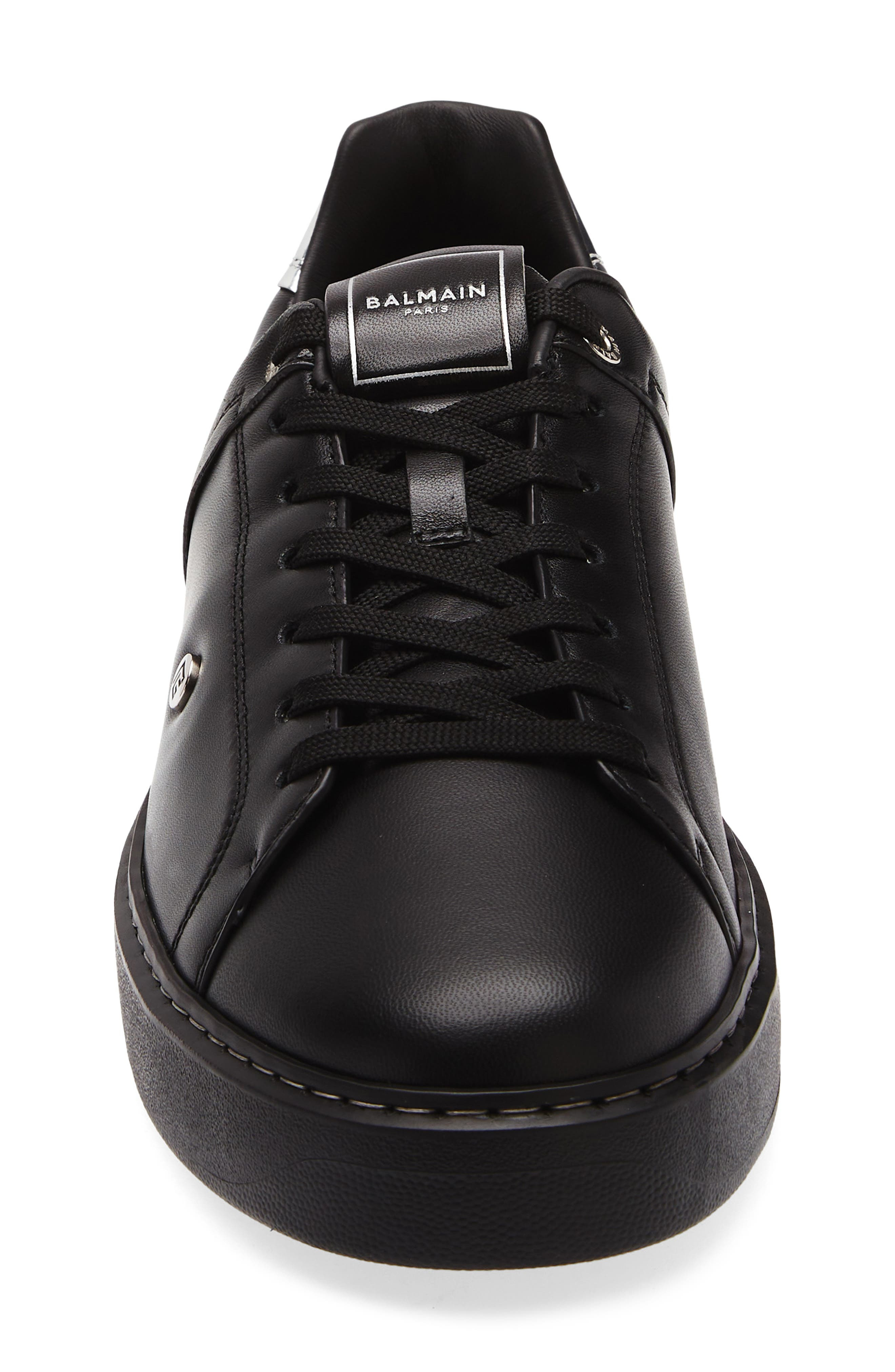 Balmain B-Court Low Top Sneaker in Eac Black/Silver at Nordstrom - 4