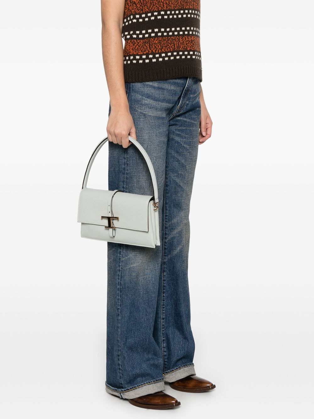 Tod's Women Leather T Timeless Mini Flap Bag - 2