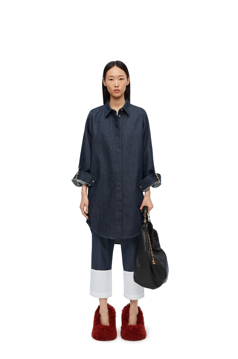 Loewe Chain shirt dress in denim outlook