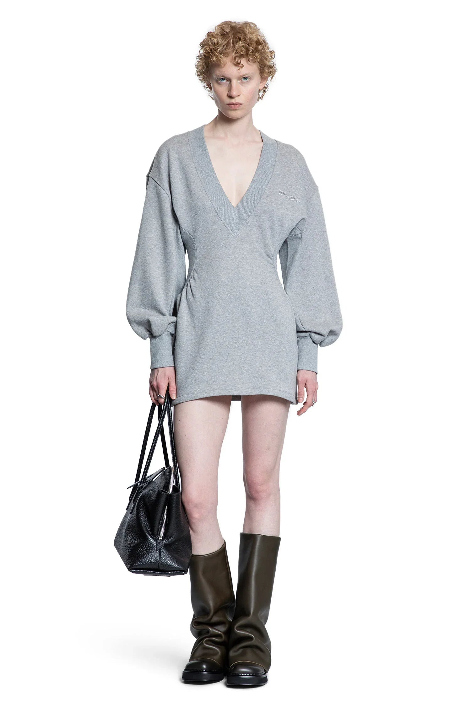 Cotton-Jersey-V-Neck-Mini-Dress - 5