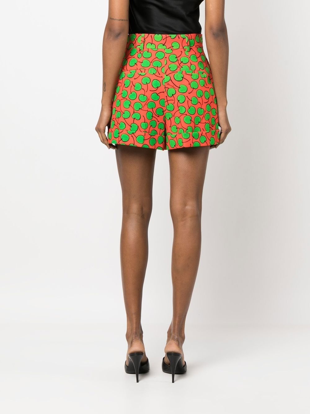 patterned mini shorts - 4