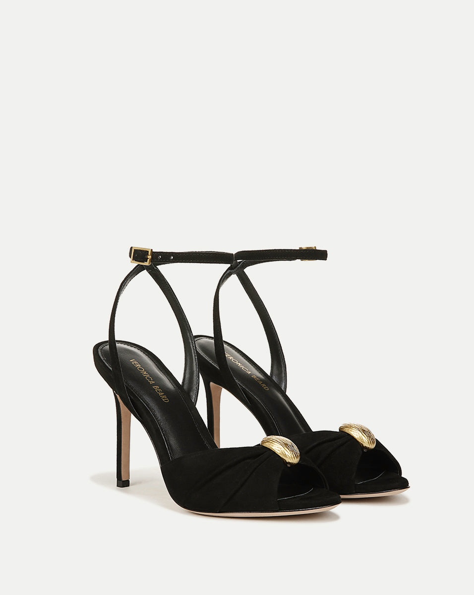 GENEVIEVE PEEP-TOE SUEDE SANDAL - 2