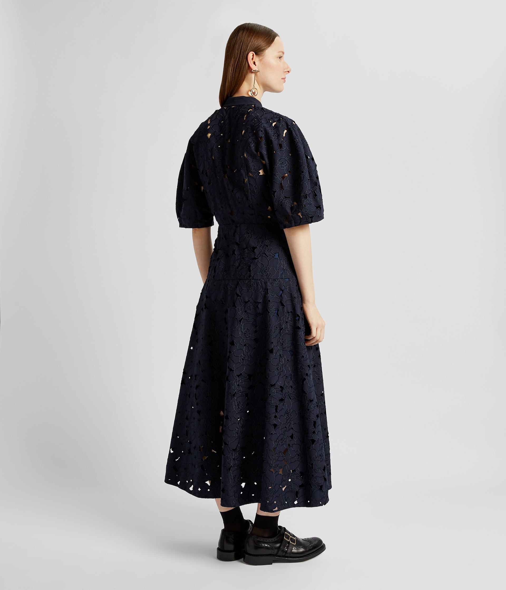 SHORT SLEEVE MIDI SHIRT DRESS - 2