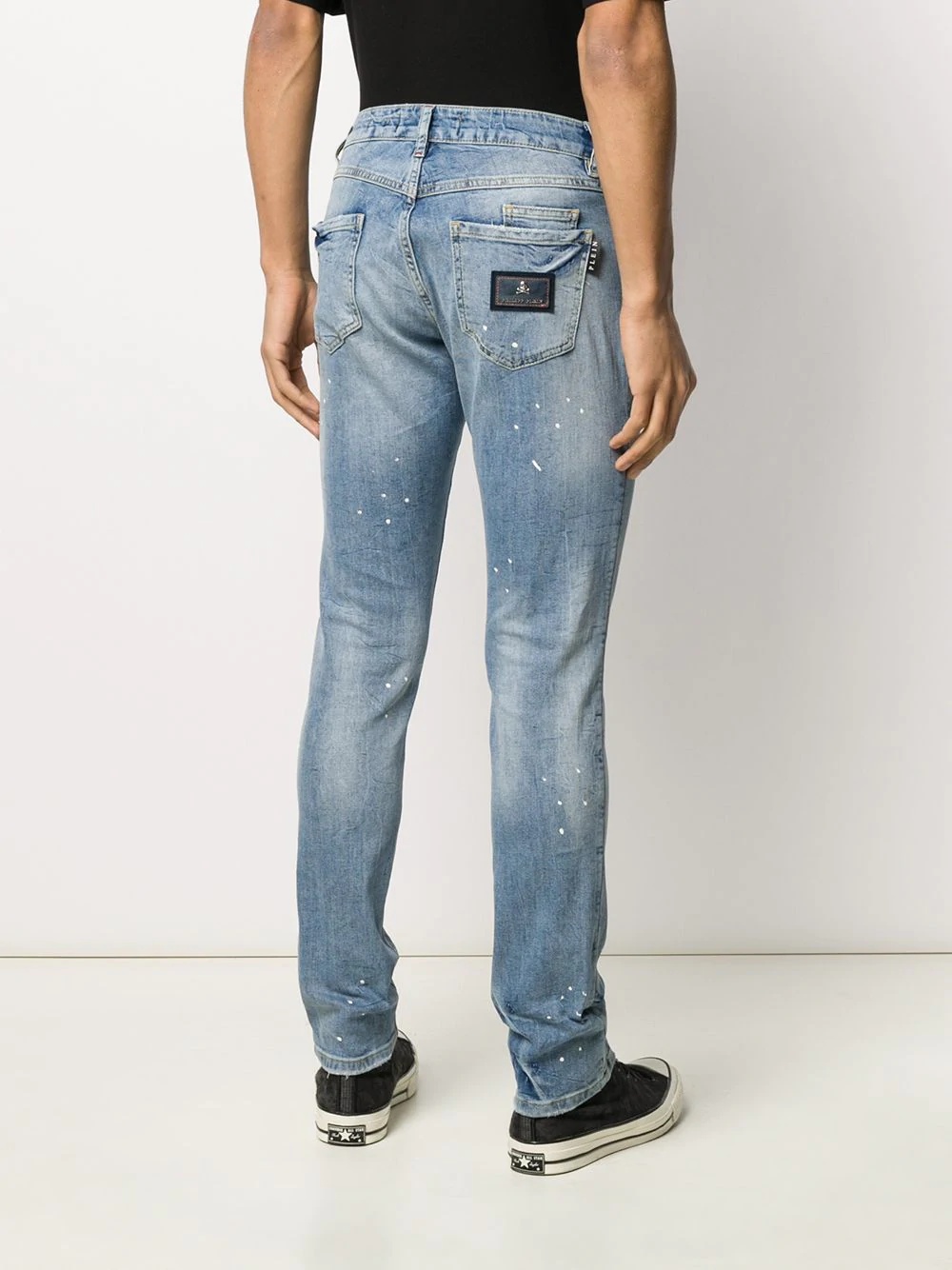 stonewashed slim-fit jeans - 4