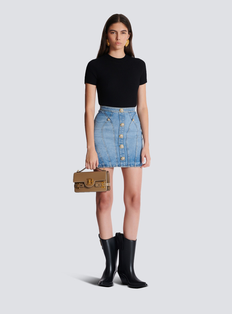 Balmain Buttoned denim skirt outlook