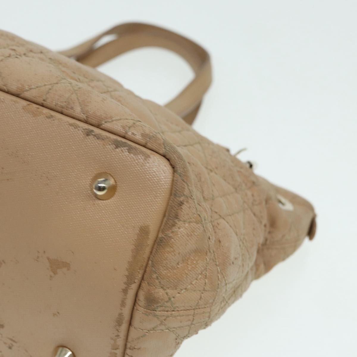 DIOR Lady DIOR Canage Hand Bag Coated Canvas Cream Vanilla - 14