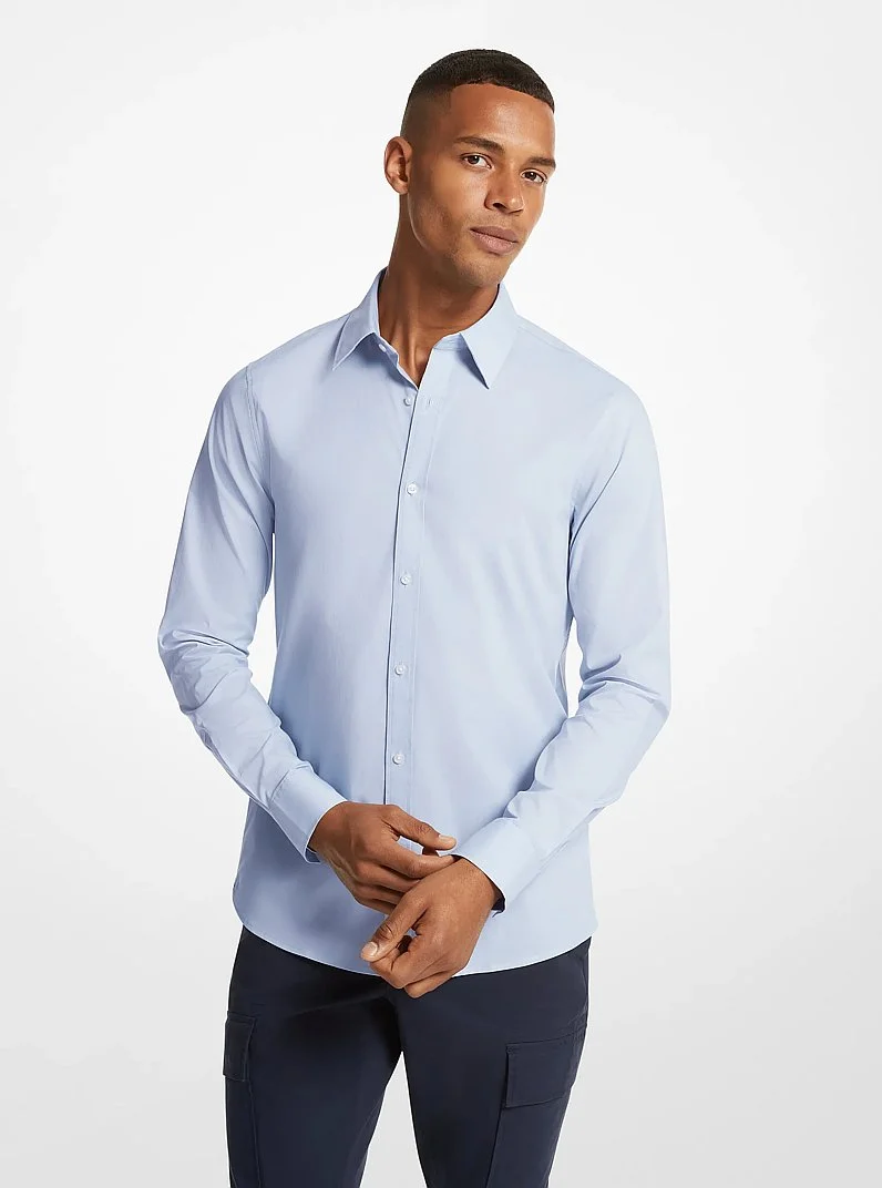 Slim-Fit Stretch-Cotton Shirt - 1