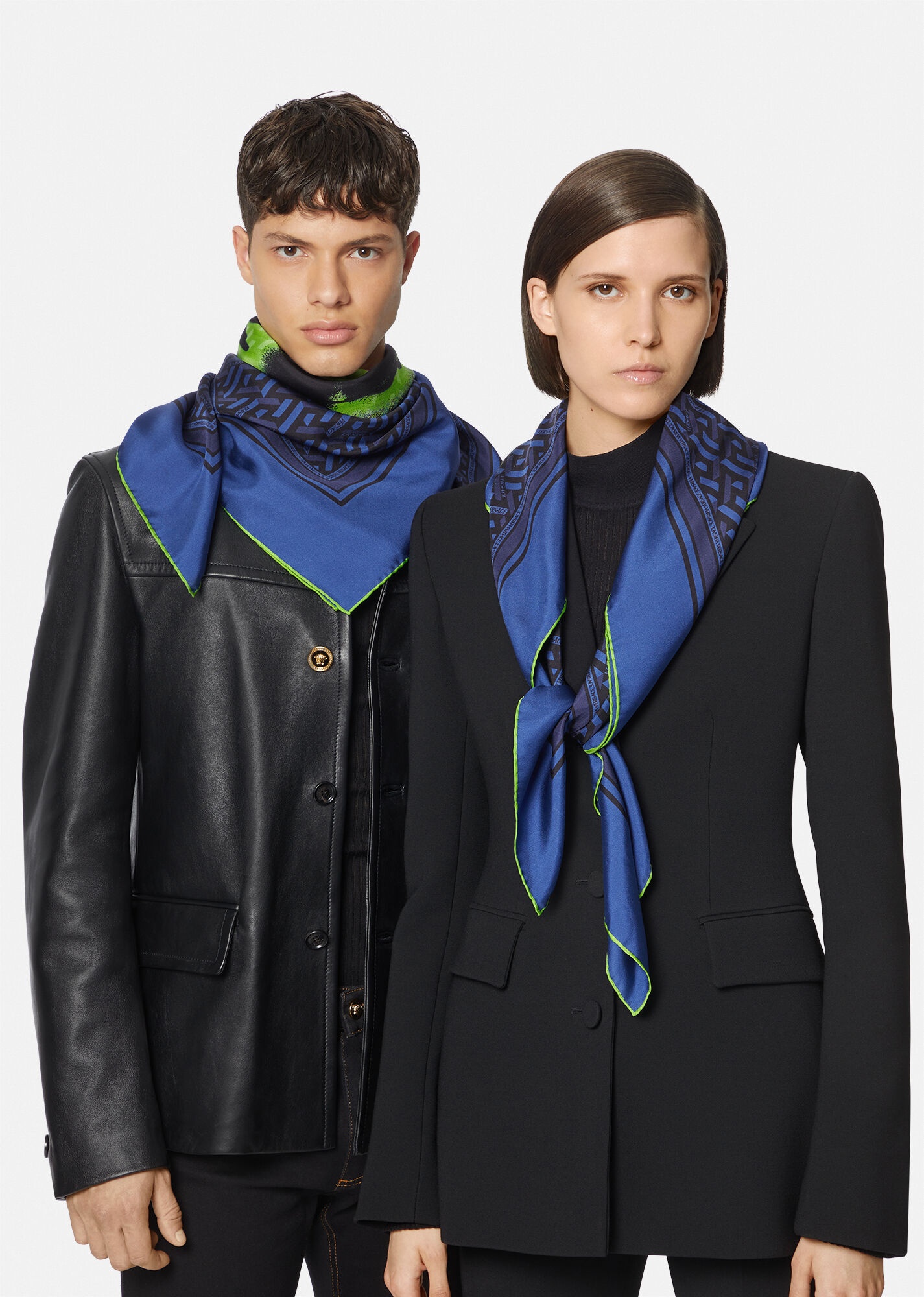 Medusa Tag Silk Foulard - 2